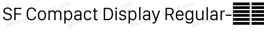 SF Compact Display Regular字体转换